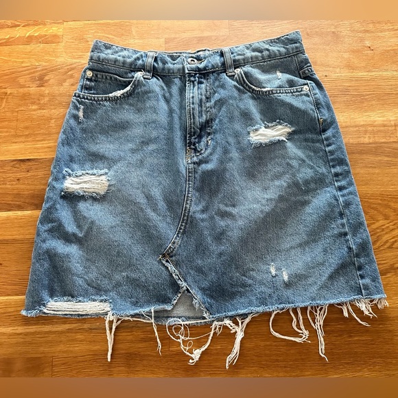 Free People Jean Skirt Size 28 - Picture 1 of 2